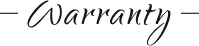 Warranty
