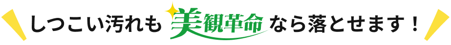 しつこい汚れも美観革命なら落とせます!
